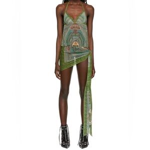 Jean Paul Gaultier Green Asymmetrical Dress